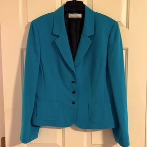 Tahari Arthur S Levine teal blazer size 16